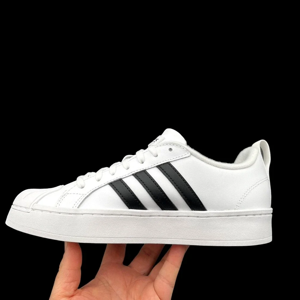 Adidas StreetCheck Youth Boys Girls Sneakers Sz 5‎ White Black Classic Shell Toe